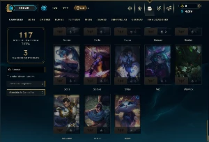 Prata 4 com 60 Champs e 16 Skins +1 Prestigio da Lux - League of Legends LOL