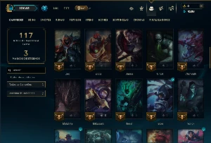 Prata 4 com 60 Champs e 16 Skins +1 Prestigio da Lux - League of Legends LOL