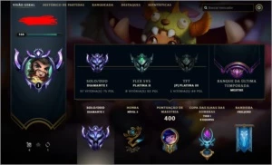 Conta d1 high mmr 121 skins emote de challenger s11 - League of Legends LOL