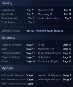 MIR4 - LVL 120 - 203K Power - Mineração 3s/Coleta 4s/En 6s