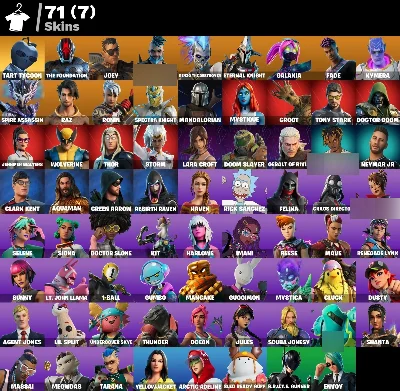 Conta Fortnite | 71 Skins | Lara Croft | Entrega automática!