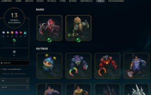 Conta de LOL Nunca BAN 294 skins 38 mil essencias 5576 rp - League of Legends