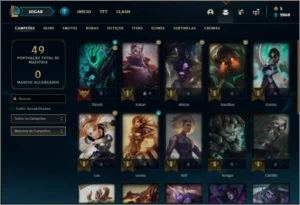 Conta diamante 4 baratinha com 4 skins e 24 champs - League of Legends LOL