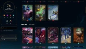 conta lv 272 com 76 skin incluindo lux prestigio 129 champ - League of Legends LOL