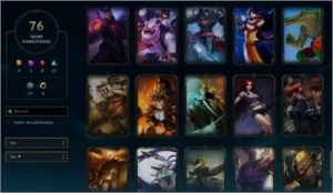 conta lv 272 com 76 skin incluindo lux prestigio 129 champ - League of Legends LOL