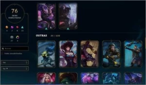 conta lv 272 com 76 skin incluindo lux prestigio 129 champ - League of Legends LOL