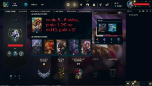 Conta LOL LVL30-40 (Gold/Plat) 10 unidades - League of Legends
