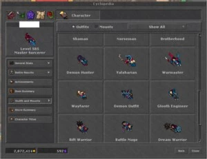 SELL MS 585 COM HAT/ML 112 INABRA (PVP) [45% LOYALT] - Tibia