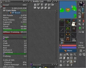 SELL MS 585 COM HAT/ML 112 INABRA (PVP) [45% LOYALT] - Tibia