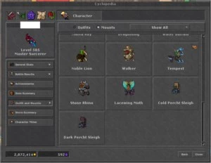 SELL MS 585 COM HAT/ML 112 INABRA (PVP) [45% LOYALT] - Tibia