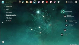 GENSHIM IMPACT AR 56 27PERSONAGENS 7 5* e 3 armas5*  ventic1 - Genshin Impact