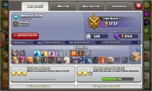 Conta Clash of Clans CV 8 quase full