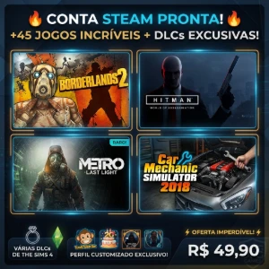 CONTA STEAM COM +40 JOGOS