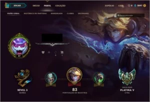 Conta Lol Platina 5 Level 37 - League of Legends
