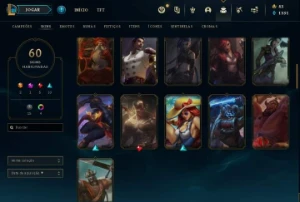 Conta LOL level 255 60 skins ouro IV - League of Legends