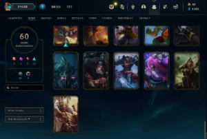 Conta LOL level 255 60 skins ouro IV - League of Legends