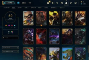 Conta LOL level 255 60 skins ouro IV - League of Legends