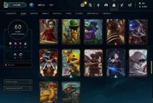 Conta LOL level 255 60 skins ouro IV - League of Legends