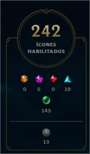Conta de 2014 com 201 skins - League of Legends LOL