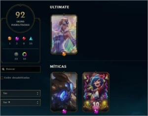 Conta de League of Legends nível 334 LOL