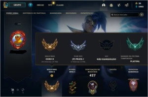 Conta de League of Legends nível 334 LOL