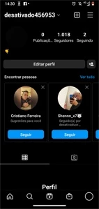 Conta de Instagram 1k de seguidores - Redes Sociais