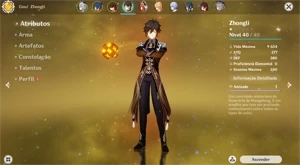 Conta AR 25 - Ayato, Ganyu, Nilou e Zhongli - Genshin Impact