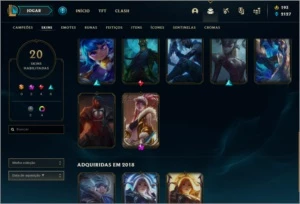 CONTA LOL PLATINA 2 63% DE WINRATE COM AKALI PRESTIGIO - League of Legends