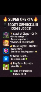 Conta Supercell Id Com 5 Contas Super Evoluidas - Brawl Stars