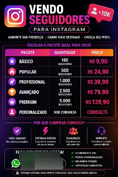 Vendo seguidor - Redes Sociais