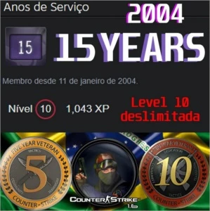 conta águia 2, 15 anos prime - Counter Strike CS