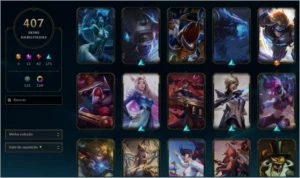 Conta lol com 407 skins, 140 cromas - League of Legends