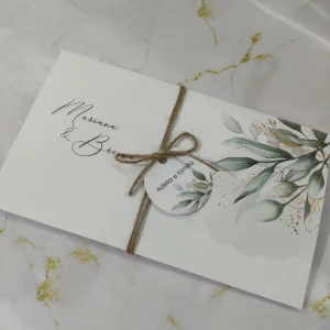 Convite de Casamento Rústico Kraft
