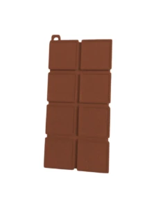 Kit com 3 Chaveiros em Formato de Barra de Chocolate - Artesanato e Personalizados