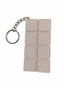 Kit com 3 Chaveiros em Formato de Barra de Chocolate