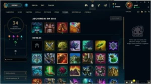 Conta platina IV 64% winrate - League of Legends LOL