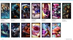 Conta league of legends, Platina 4, 97 skins ,110 champions LOL