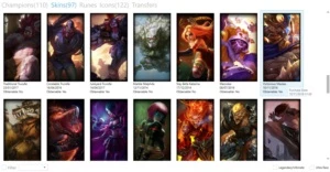 Conta league of legends, Platina 4, 97 skins ,110 champions LOL
