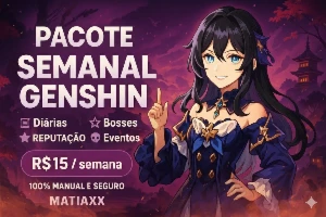 🌙 Pacote Semanal Completo - Genshin Impact