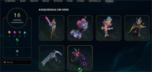Conta LOL - 294 Skins Full Champ - League of Legends
