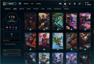 Conta Ferro 2 com TODOS os champs e 178 Skins - League of Legends LOL