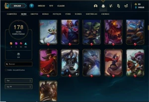 Conta Ferro 2 com TODOS os champs e 178 Skins - League of Legends LOL