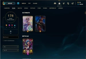 Conta Ferro 2 com TODOS os champs e 178 Skins - League of Legends LOL