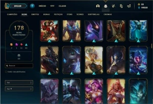 Conta Ferro 2 com TODOS os champs e 178 Skins - League of Legends LOL