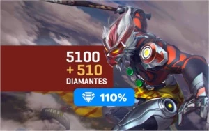 Free Fire - 5.100 Diamantes + 10% de Bônus - Gift Cards