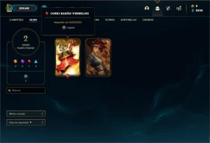 Conta Ouro 2 com 23 Champs e 2 Skins - League of Legends LOL