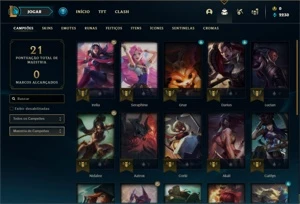 Conta Ouro 2 com 23 Champs e 2 Skins - League of Legends LOL
