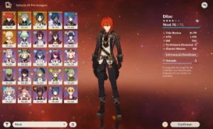 Conta diluc + alhaitham + lança de jade + xia(ler descriçao) - Genshin Impact