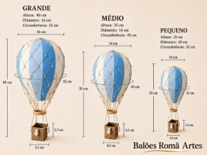 Balão com redinha para quarto de bebê - Artesanato e Personalizados