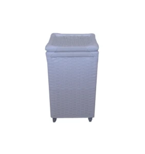 Cesto de Roupa Sintético Branco RD 30x30x60